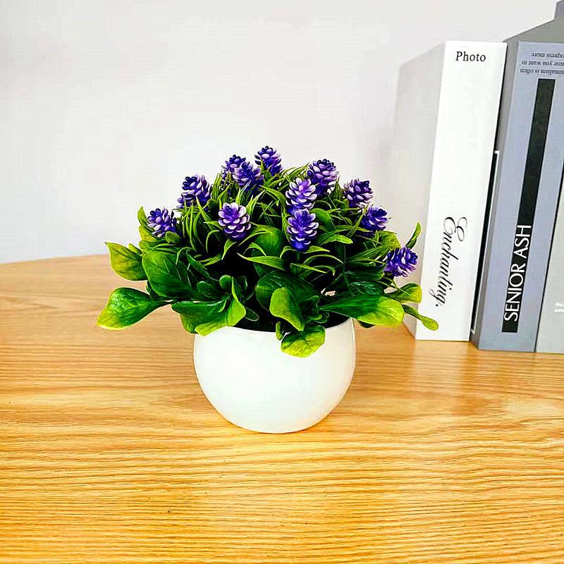 Plant Simulation Pinecone Potted Living Room Desktop Decoration Green Plants