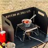 3 Plates Outdoor Stove Wind Shield Adjustable Folding Outdoor Stoves Windscreens Cooking Burner Windproof Screen Picnic Tool