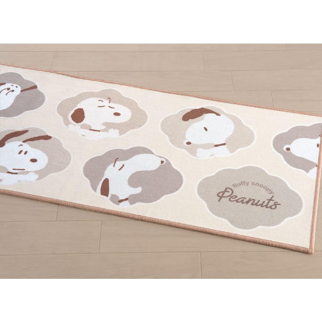 Senko Snoopy Fluffy Snoopy Kitchen 45 x Character Animal Snoopy 65232 Mat, Approx. 180cm, Ivory, Design,