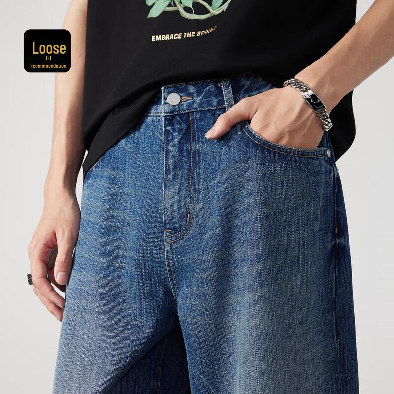 

Cabbeen Men s Trendy Sky Blue Denim Jeans XL