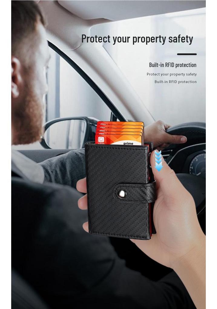 RFID Men's Anti-theft Aluminum Alloy Multi-card Credit Card Holder