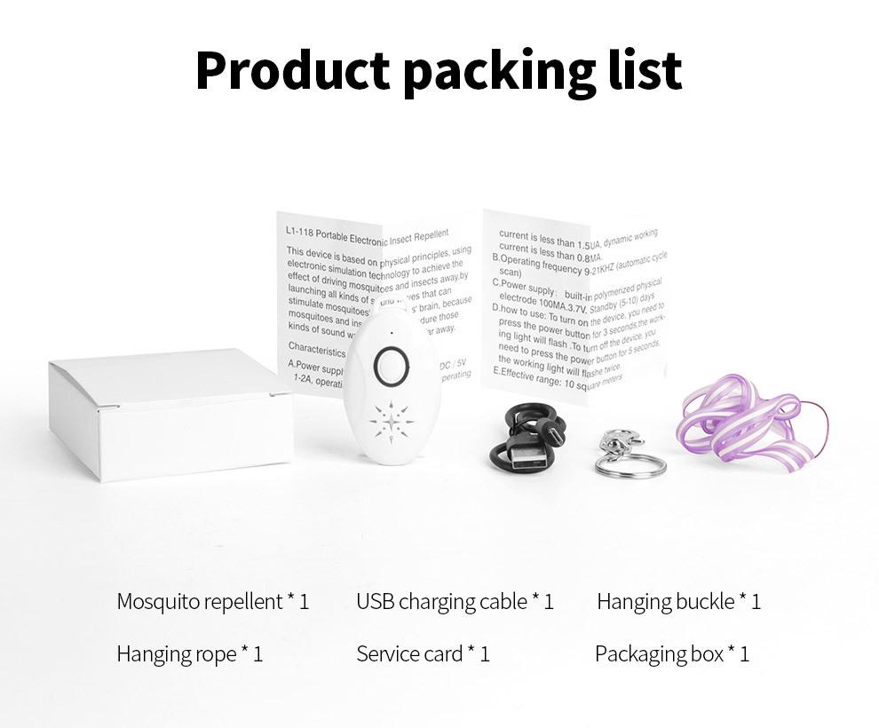 Portable USB Rechargeable Electronic Mosquito Repeller for Outdoor Use