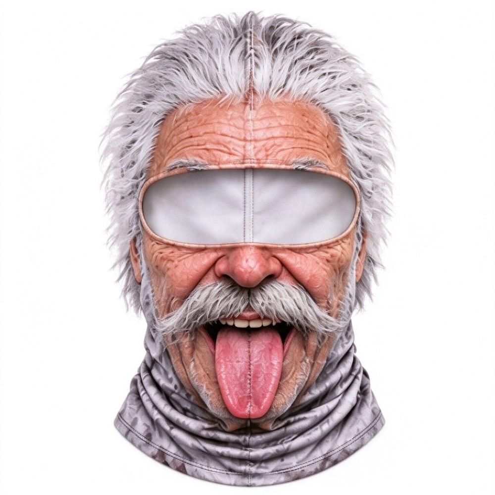 Full Face Coverage Realistic Face Ski Mask 3D Printed Design Winter Windproof Mask For Motorcycle