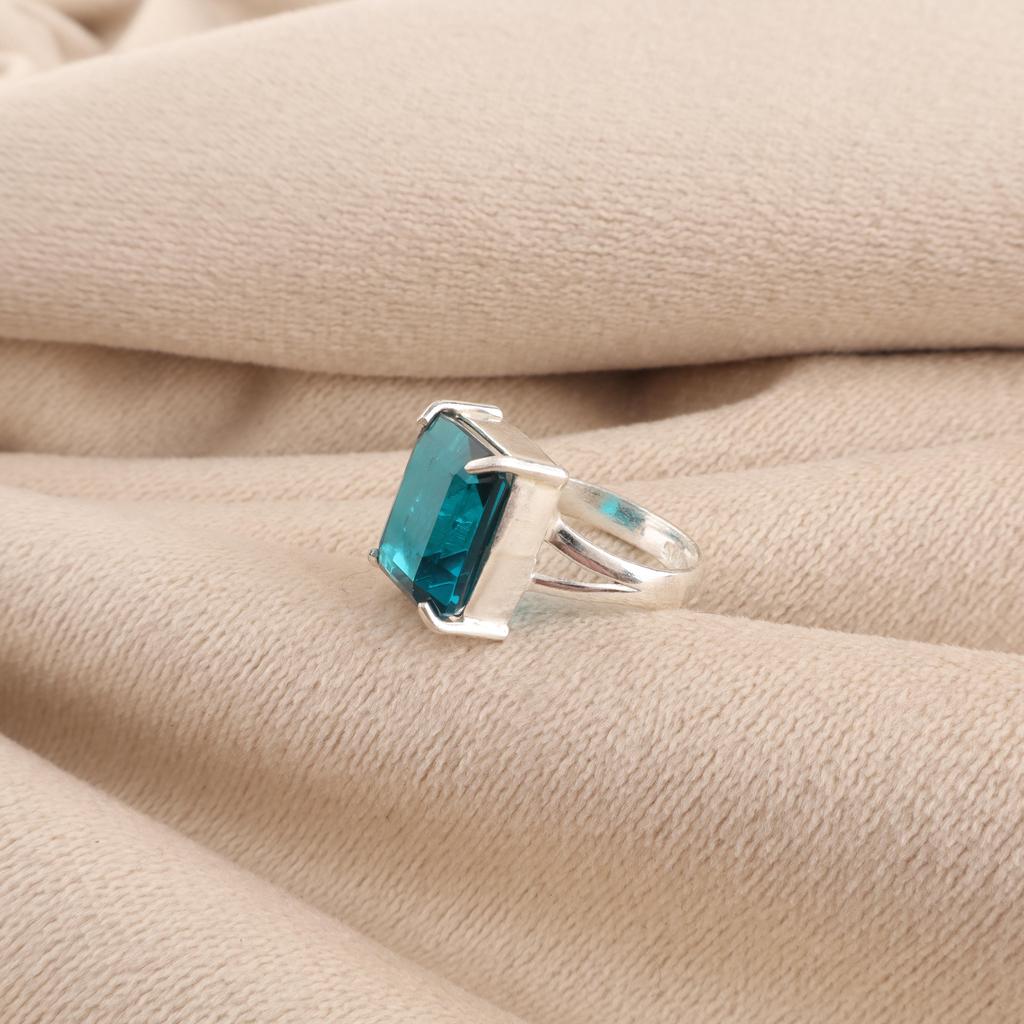 Apatite Gemstone 925 Sterling Silver Handmade Statement Ring Unique Jewelry Anniversary Gift RR-86-3