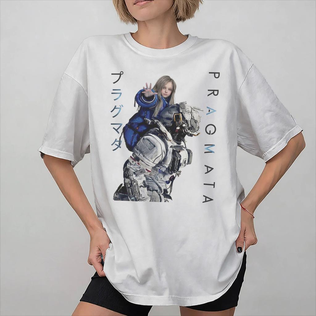 Unisex Women Pragmata Game 2026 T Shirt Pure Cotton Graphic Tee Shirts Top Clothing