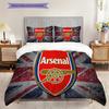 Arsenal Emblem Vibrant Background Bedding (1 * duvet cover + 2 * pillowcase, without core) 2D Flat Soft and comfortable Duvet cover and pillowcase