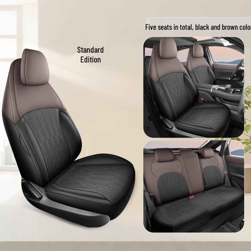 Perforated Suede Saddle Seat Covers for 4th Gen Changan Eado Rear Backrest Foldable