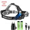 Super Powerful LED Headlamp High Power Long Range 500M Head Flashlight USB Rechargeable Headlight Torch Fishing Hunting Lantern