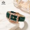 Fatelove 932 Women's Quartz Watches Fashion Retro Square Dial Leather Strap Auto Date Waterproof Elegant Ladies Dress Wristwatch