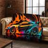 Future concept sports car Moto Racing Flannel Blanket Soft Warm Throw Blanket for Bedroom Living Room Bed Travel Camping Picnic