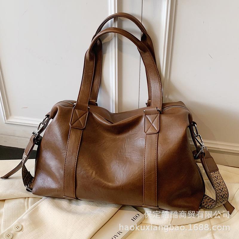 Retro Bag Women's Large Capacity 2025 New Autumn and Winter Versatile Simple Messenger Bag Casual Shoulder Commuter Tote Bag