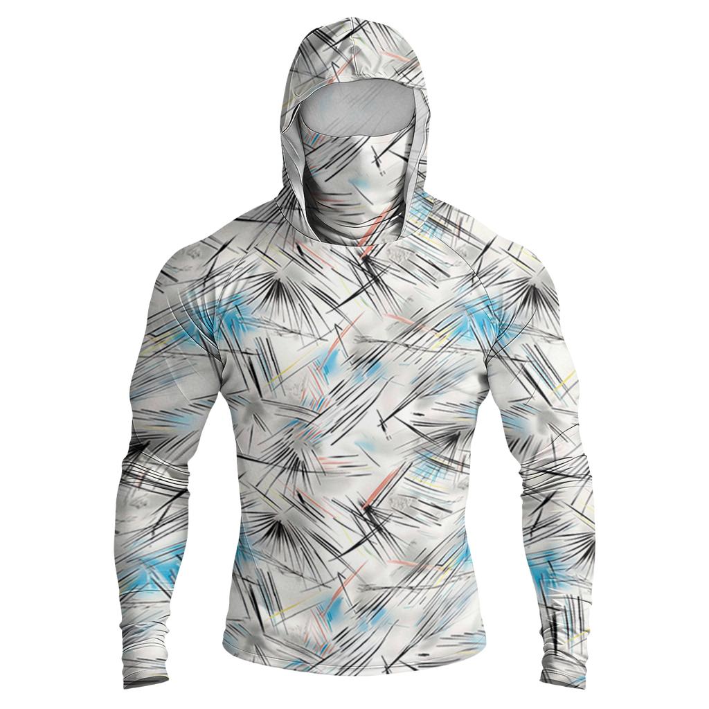 Men's Casual Drop-Shoulder Hooded Long-Sleeve  Shirt