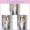 New Chinese Style Floral Spaghetti Strap Dress With Knit Fabric And Princess Sleeves For Summer Fashion