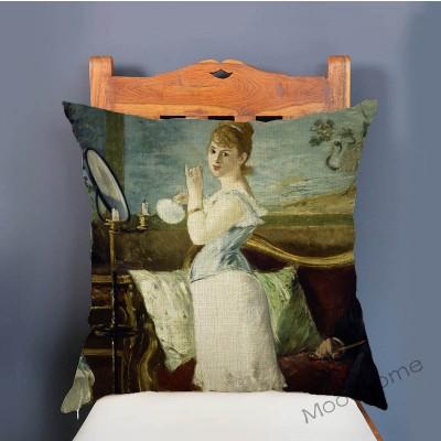 Edouard Manet World Famous Oil Painting Olympia Young Girls The Lunch Impressionism Sofa Pillow Case Gallery Art Cushion Cover