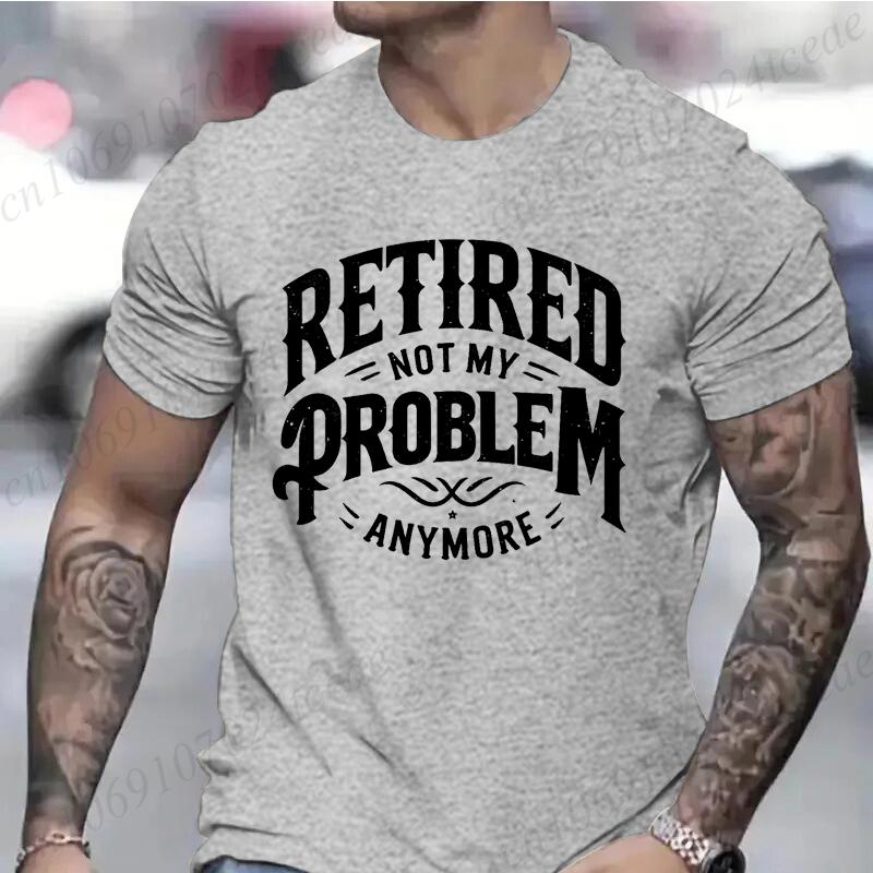Funny The Legend Has Retired T Shirts for Men Short Sleeve Shirts Funny Graphic Tees for Retirement Fashion Casual Men Tees Gift