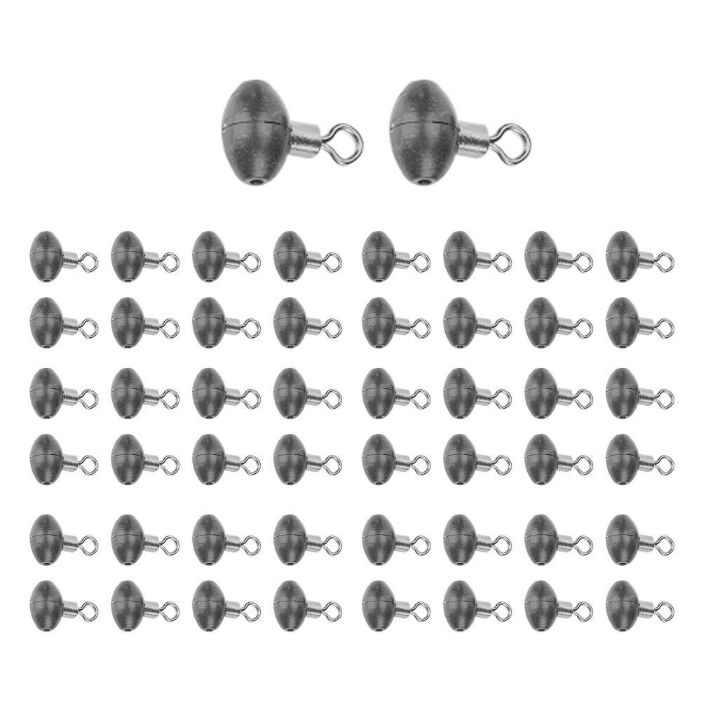 50PCS 13*7mm Fishing Swivels Bead T Shape Fishing Swivels Fishing Rolling Swivel  Carp Fishing