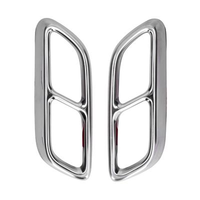 2pcs Exhaust Tip Trim Stainless Steel Tail Throat Frame Quad Outlet Replacement for Cadillac CT5