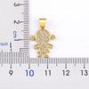 Nidin Trendy Copper Zircon Boys and Girls Pendant for Women Gold Plated Clavicle Chain Necklace Family Mother's Day Gift Jewelry