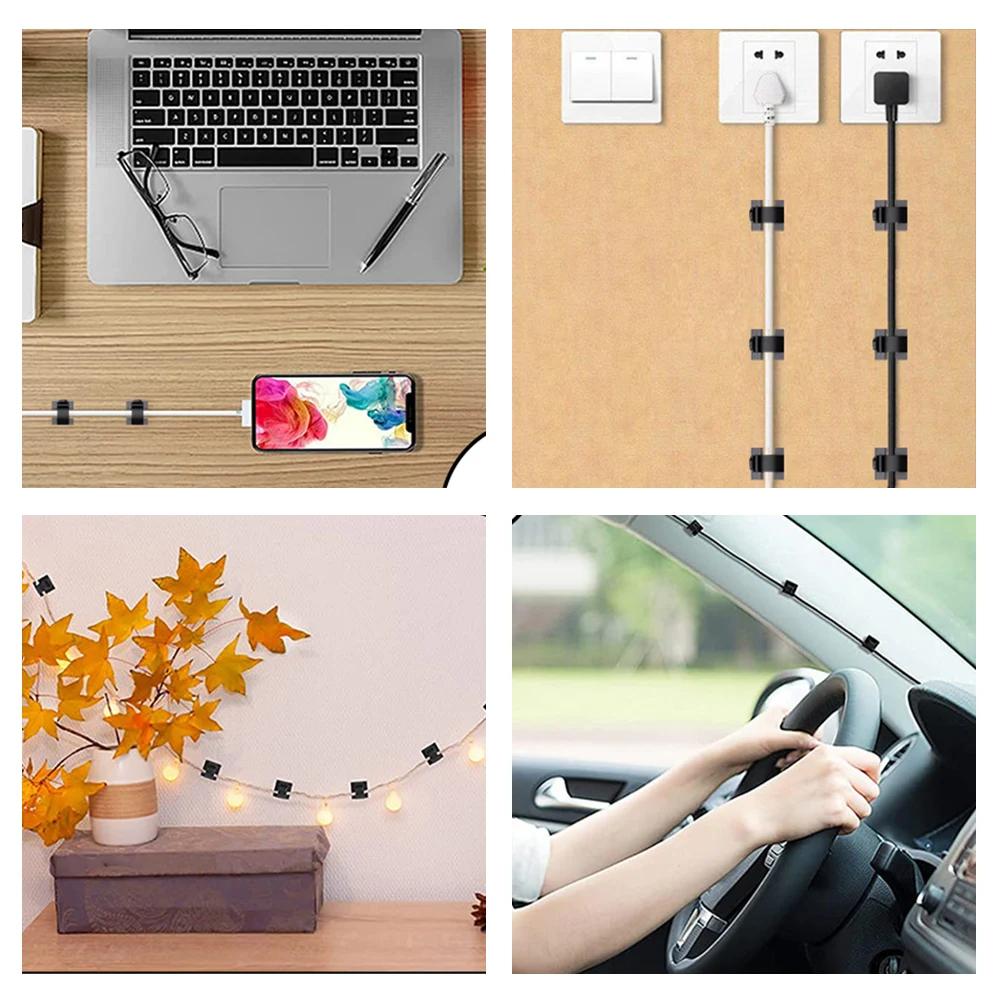 10 Stück Lichterketten-Clips für den Außenbereich mit wasserdichten Klebestreifen, Ornamenthaken für den Außenbereich, UV-beständige Seilhalter