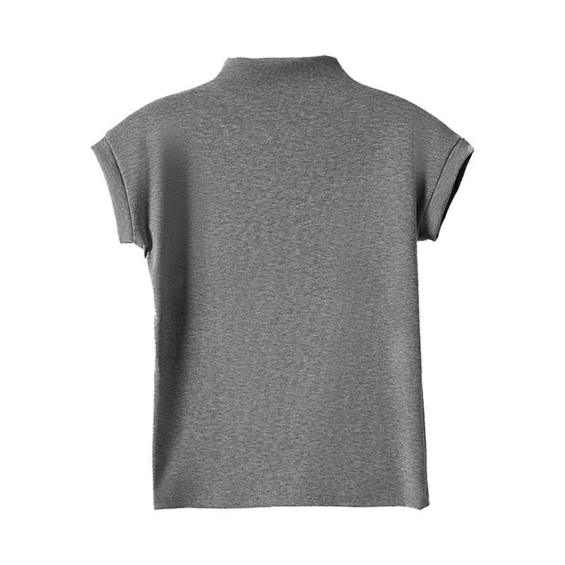 Women S Fitted Short Sleeve Half High Neck T Shirt Elegant Inner Wear