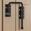 1 Set Silver/Black Non Perforated 90/180 Degree Gate Latch Stainless Steel Door Latch Lock Safety Thickened Door Buckle Fences