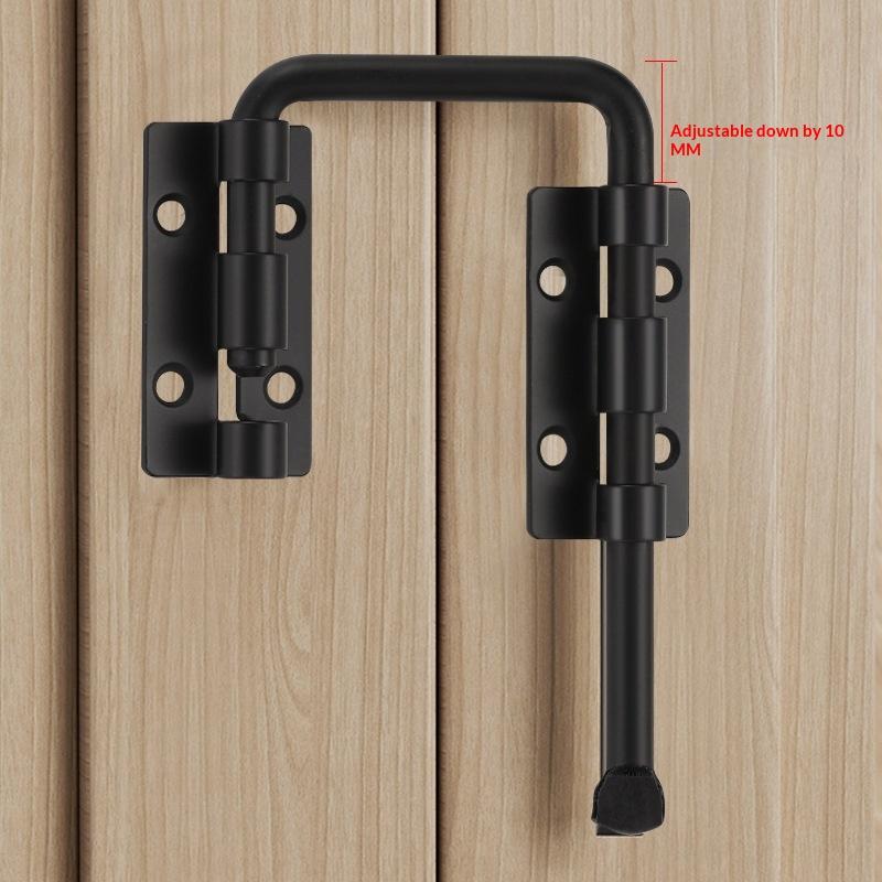 1 Set Silver/Black Non Perforated 90/180 Degree Gate Latch Stainless Steel Door Latch Lock Safety Thickened Door Buckle Fences