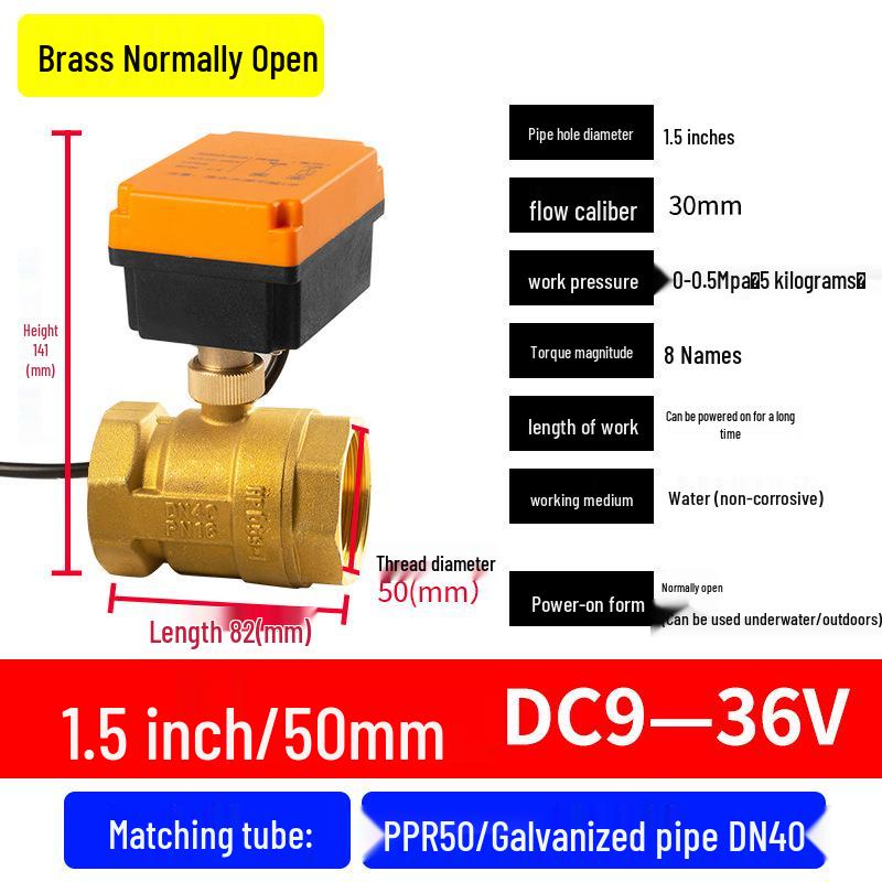 Mini Electric Ball Valve: Two-Way Threaded, Underwater & Waterproof, 220V/24V/12V