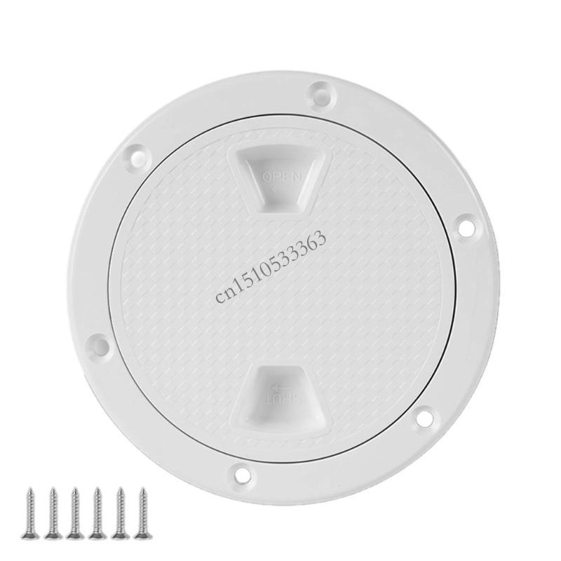 090E Not Corrosive ABS Boat Access Hatches 4/6/8 Inch Round Deck Inspection Cover Screw Out Access Plate Long Service Cover