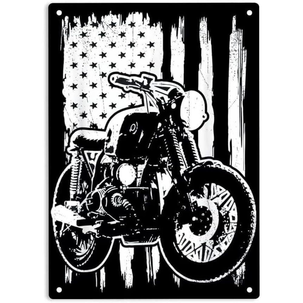 Vintage Retro Motorcycle Tin Sign Metal Wall Art Decor for Home Garage Man Cave Bar Cafe 20x30cm