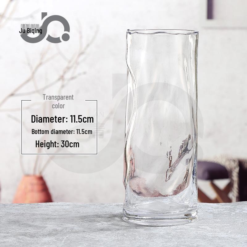 Nordic Clear Glass Vase for Lucky Bamboo - Stylish Living Room Decor & Floral Arrangements