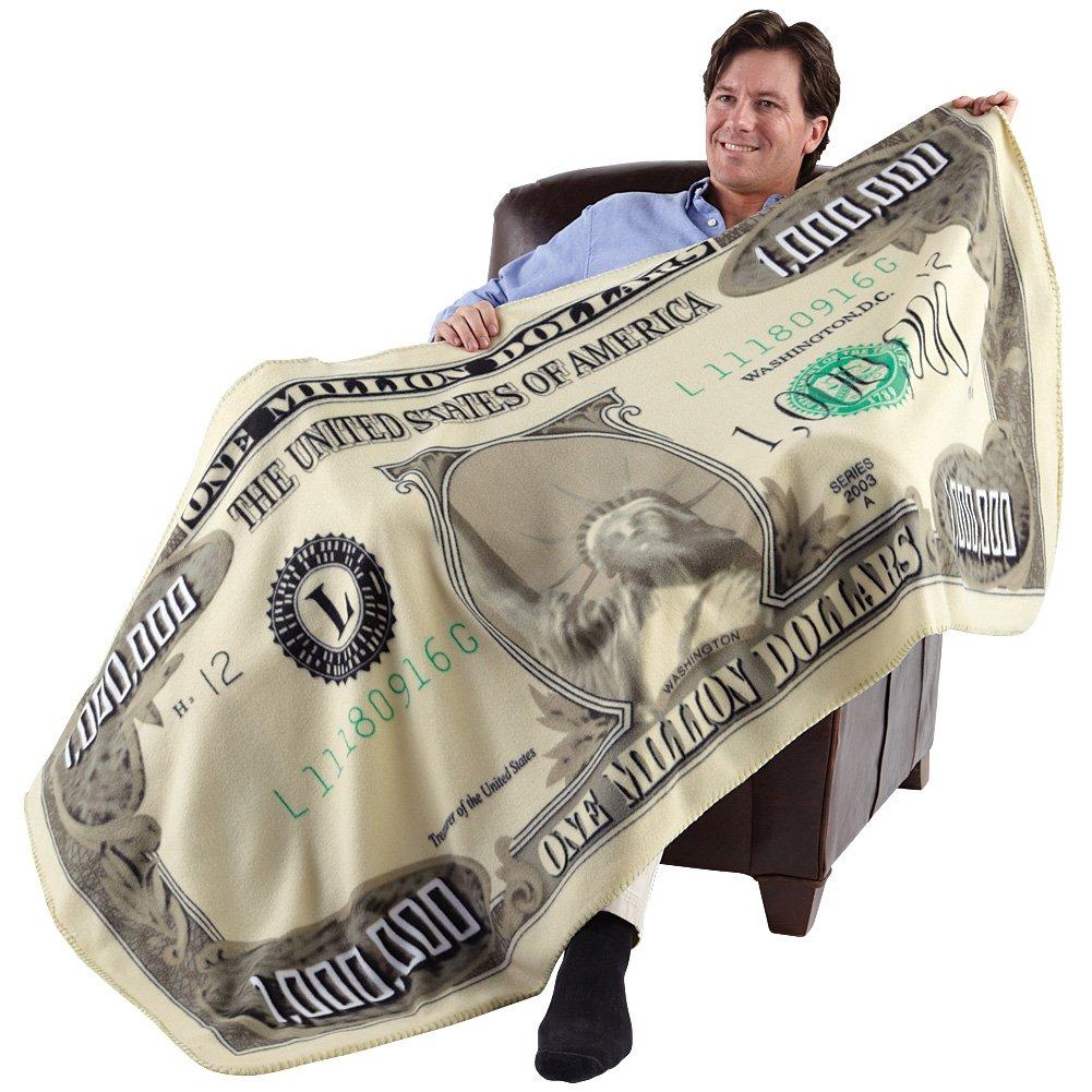 100 Dollarseddel Penger Ultramykt Kasteteppe for Barn Voksne Fleecepledd for Seng og Sofa Varmt Loddent Kasteteppe Koselig