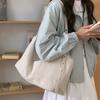 Lazy Style Large Capacity Canvas Tote Bag New College Student Class Bag Commuting Shoulder Crossbody Bag for Women