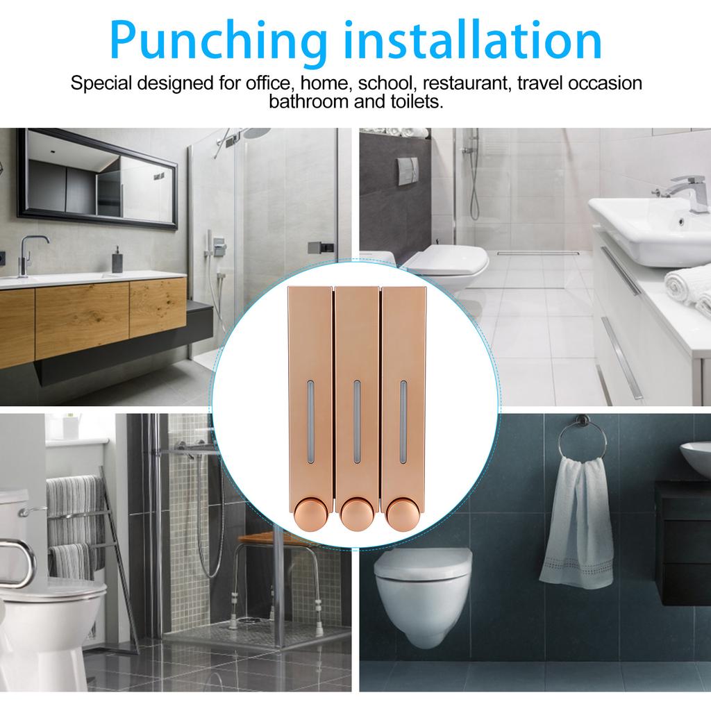 420MLx3 Wall Mounted Hand Washing Liquid Soap Dispenser for Bathroom Kitchen Supplies