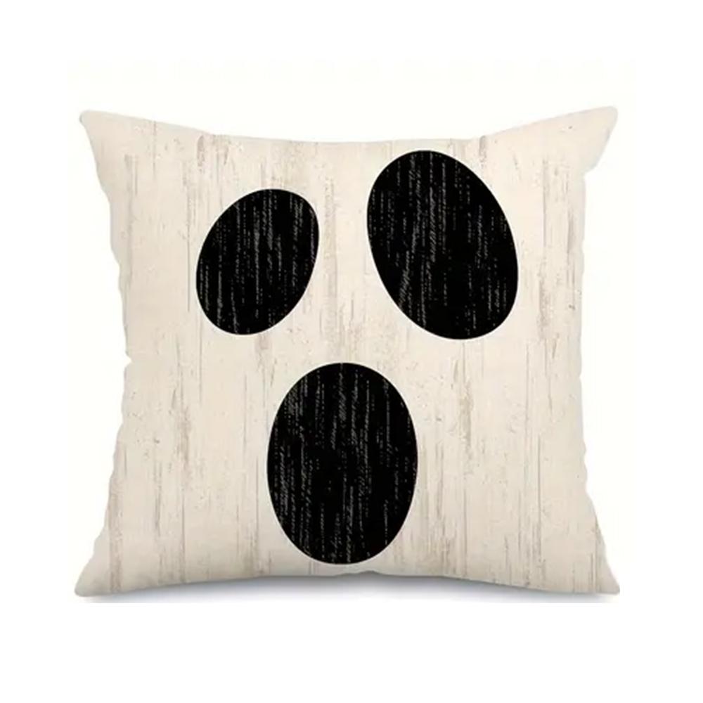 1 Pcs 18 X 18 Inch Halloween Character Expressions Throw Pillow Cover For Holiday Home Couch Sofa Decoration