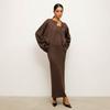 Autunno Inverno Donna Set 3 Pezzi Cardigan a Maglia + Top a Canotta + Gonna Midi Outfits Stile Europa e America