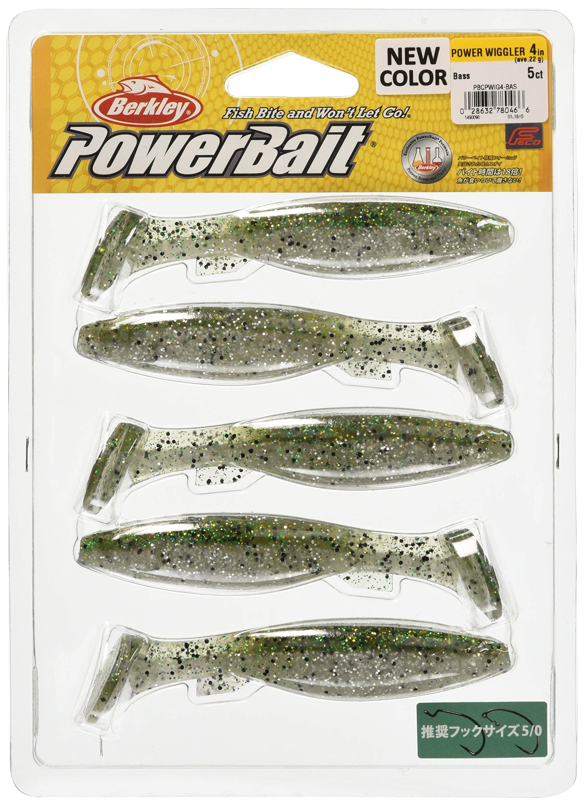 Berkley Power Wiggler Bass Lure Black Bass Kimken Design 4-inch (PBCPWIG4-BAS) - -