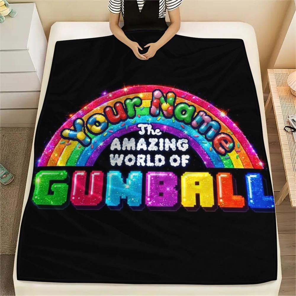 1PC Cartoon Characters Collage Custom Name Patterned Flannel Blanket Suitable For All Seasons For Home Decor Warmth And Comfort Gifts Holiday Present