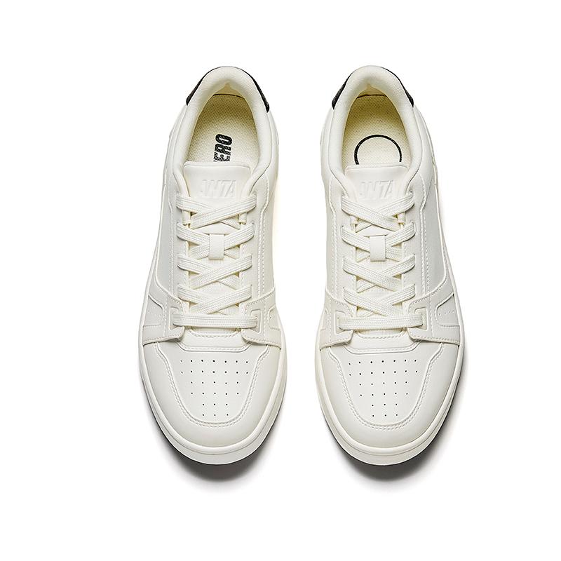 Anta Breathable Classic Versatile Fashion Non-Slip Quick-Dry Wear-Resistant Low-Top Skate Shoes Men Sneakers White 112528018-2