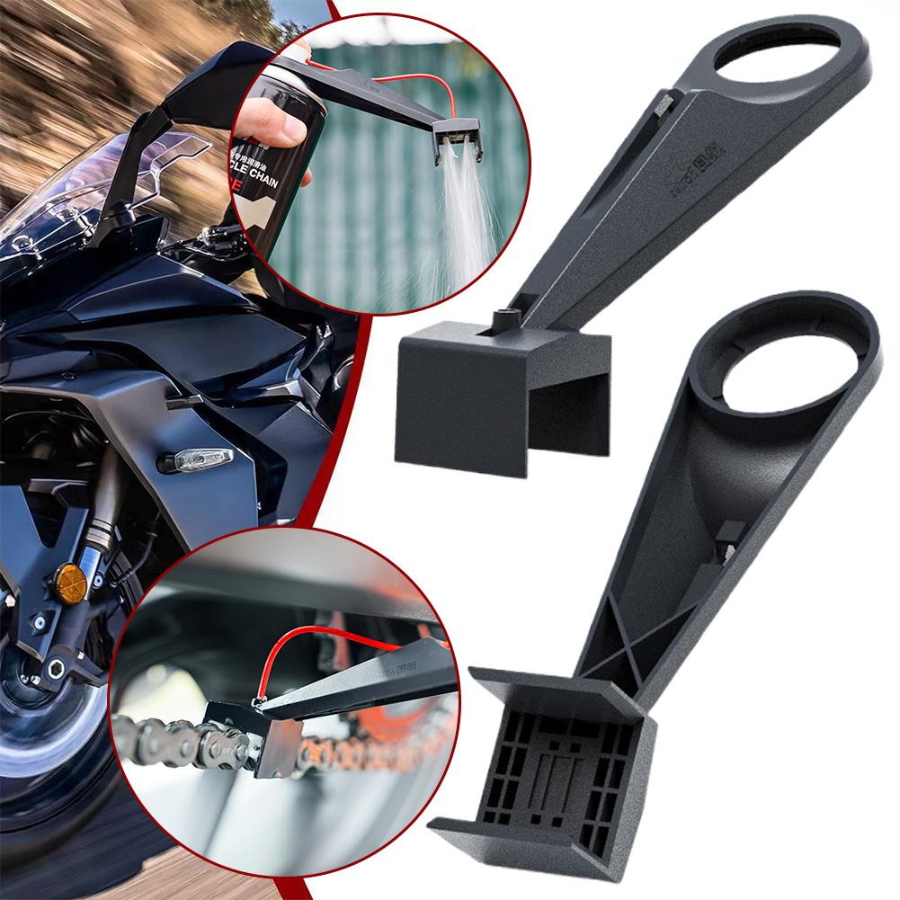 Motorcycle Chain Lube Oiler Tool Mess-Free Chain Wax Cleaner Chain Attachment Positioner Lubricant Straw Holder Applicator R7B0