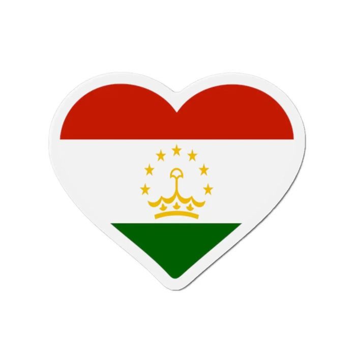 Aimant Coeur Drapeau Tadjikistan - Multicolore - 9 cm - 50 pièces - Résine synthétique - Mixte