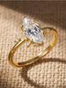 925 Sterling Silver Fashion Personalized Marquise Zircon Ring For Women Anniversary Engagement Luxury High Quality Jewelry