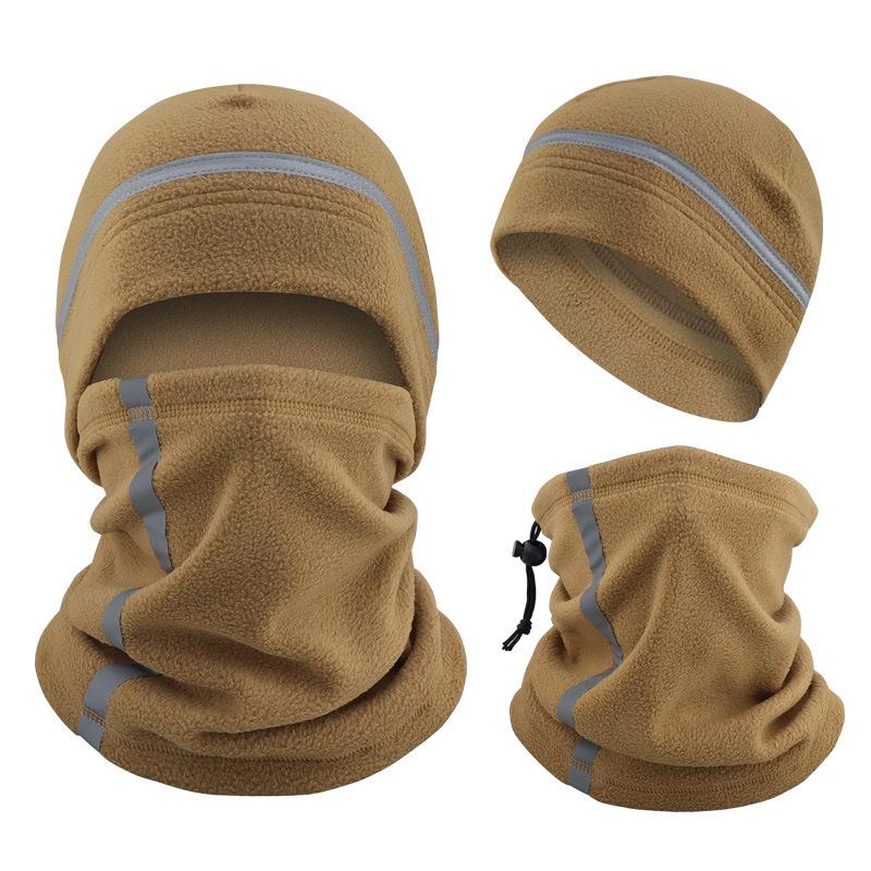 Reflective Warm Hat & Scarf Set for Autumn/Winter Cycling - Night Riding Cold Protection with Mask