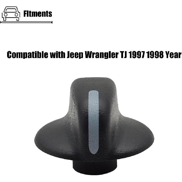 AC Heater Control Knob Compatible with Jeep Wrangler 1997 1998 Year, Blower Fan knob for 4882790
