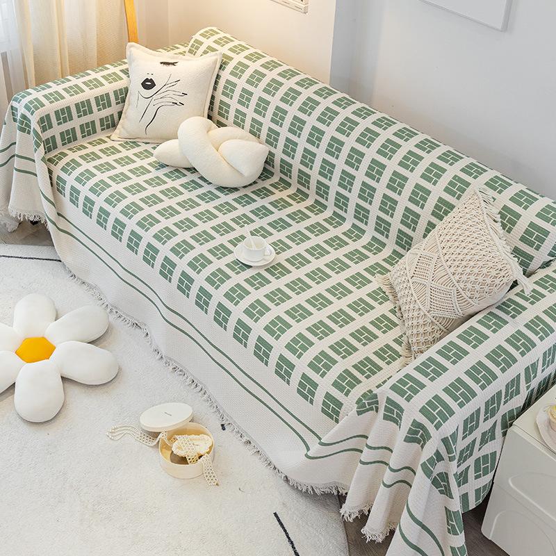 Sofabezug im INS-Stil, vier Jahreszeiten, universeller rutschfester Sitzbezug, nordischer einfacher All-Inclusive-Universal-Sofabezug, Handtuchdecke