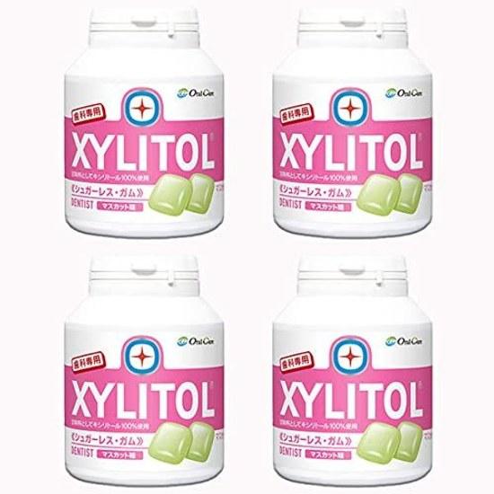 Oral care dental-specific Lotte Xylitol Gum bottle type 90 pieces 4 pack Muscat flavor