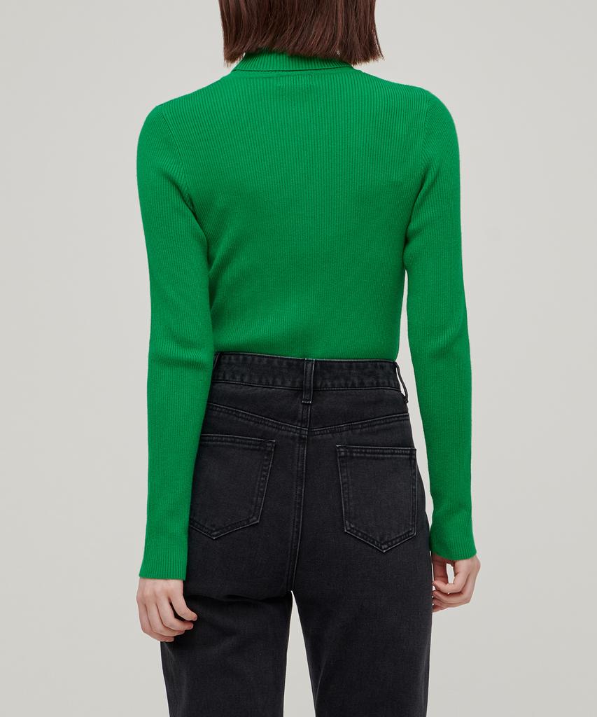 MUSINSA STANDARD WOMAN Women'S Ribbed Slim Turtleneck Knit [Green]