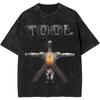 Mens Clothes Tee Shirt Homme Graphic T-Shirts Men Rock Tool Band Lateralus Heavy Metal Music Vintage Washed Round Neck Y2k Daily Wear Cool Top