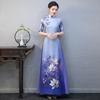 Improved version of Aodai catwalk cheongsam new long season young high-end stage etiquette performance dress