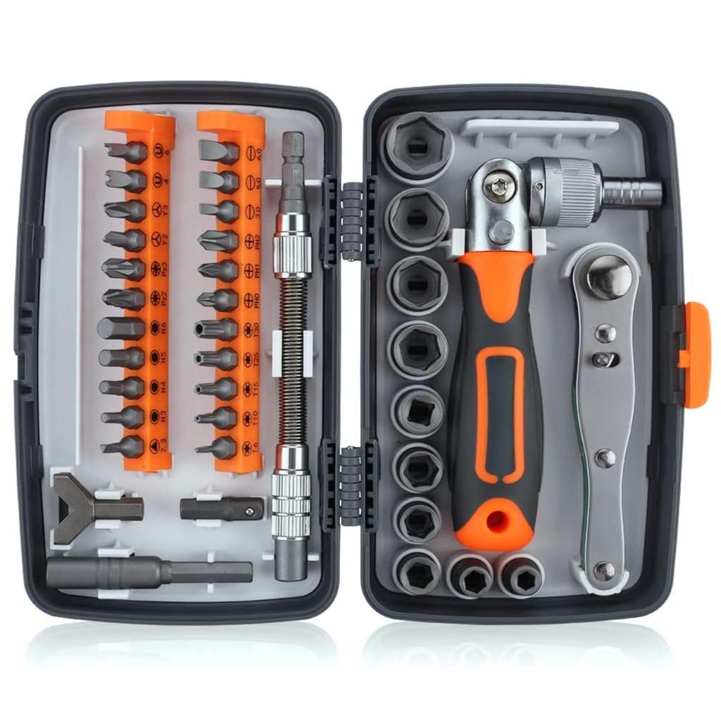 Dotcom Prime Hex Wrench Precision Ratchet Driver Adjustable 38-in-1 Set, Set, 180°