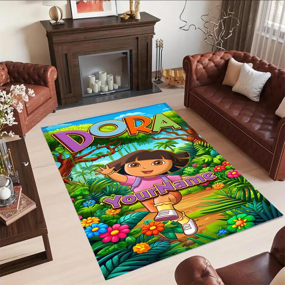 Dora Explorer Customize Your Name Floor Rug Office Rug Perfect for Balcony Dormitory Decorate room Foyer Antislip Carpet Office home decor